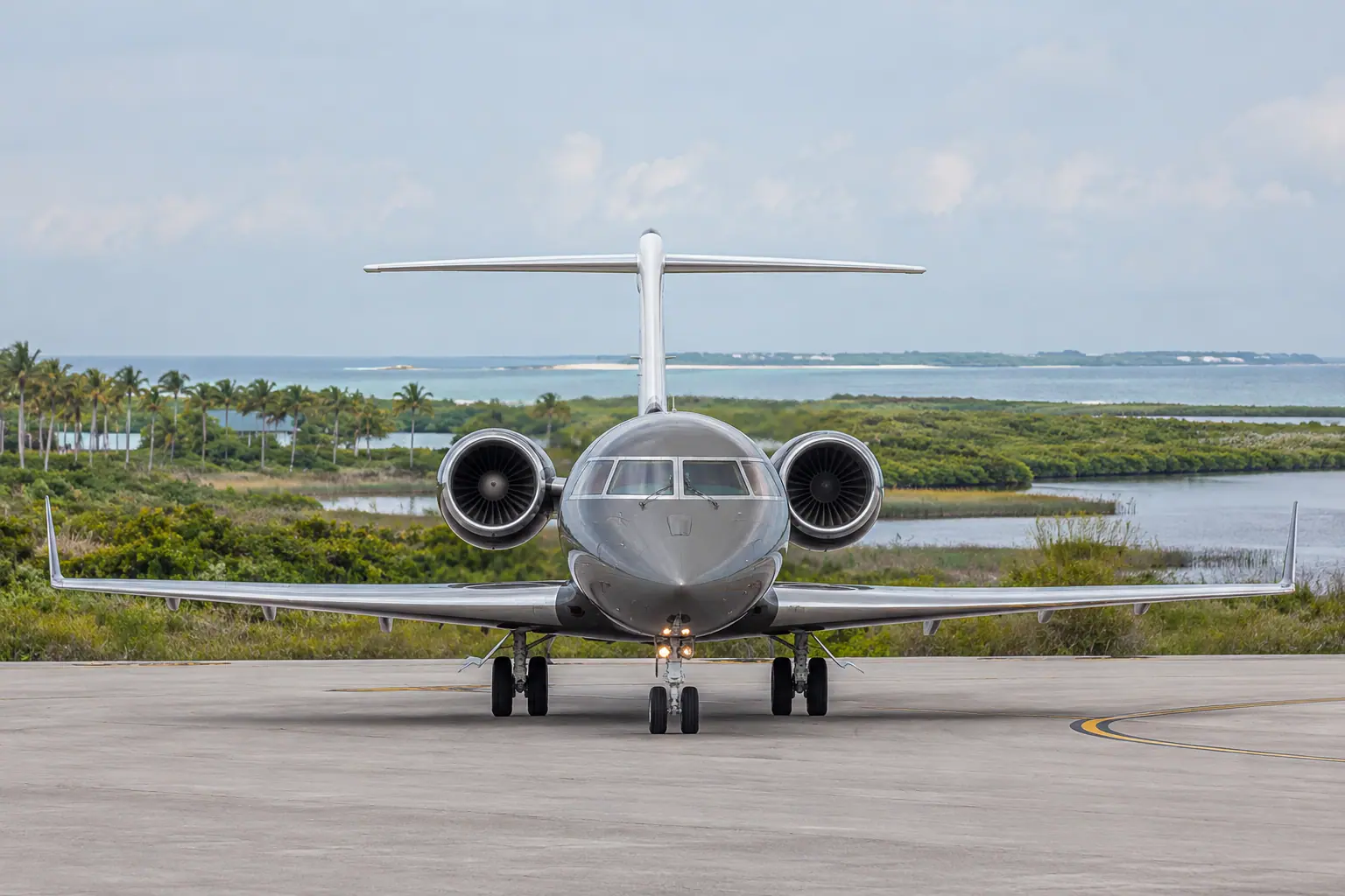 Heavy jet on the ramp